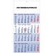 4-Monats-Wandkalender Quattro 2021, hellblau/weiß 4-Monats-Wandkalender Quattro 2021, hellblau/weiß