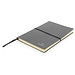XD COLLECTION Notizbuch aus recyceltem Leder, DIN A5, liniert, grau