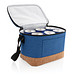 XD COLLECTION Two-Tone Kühltasche mit Korkdetails, blau