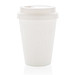 XD COLLECTION Wiederverwendbarer doppelwandiger Kaffeebecher, 300 ml, weiß