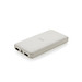 XD COLLECTION Wireless Powerbank aus RCS Standard recyceltem Kunststoff, weiß