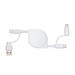 6-in-1 Ladekabel REEVES-SNAKE II, weiß