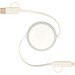 Alasia 100 cm 5-in-1 Kabel aus recyceltem Kunststoff und Aluminium, einziehbar, für Datenübertragung und mit 45W Schnellladung, silber