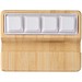 Algol Smartphonehalterung  aus recyceltem Kunststoff mit Fidget-Toy mit Bambusdetails, holz