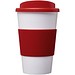 Americano® 350 ml Isolierbecher mit Schutzring, rot/weiß