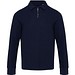 Apollo 245 g/m² Langarm Poloshirt Unisex mit Reißverschluss, navy, XXS