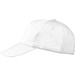 AZO-freie 5 Panel Baumwoll-Baseball-Cap, weiss