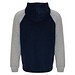 Badet zweifarbiger Kapuzenpullover für Kinder, Navy Blue / heather grau, 3/4
