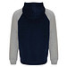 Badet zweifarbiger Kapuzenpullover Unisex, Navy Blue / heather grau, XS