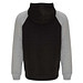 Badet zweifarbiger Kapuzenpullover Unisex, schwarz / heather grau, 3XL