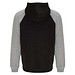 Badet zweifarbiger Kapuzenpullover Unisex, schwarz / heather grau, XS