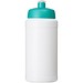 Baseline® Plus 500 ml Flasche mit Sportdeckel, weiß/aquablau