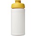 Baseline® Plus 500 ml Sportflasche mit Klappdeckel, weiß/gelb