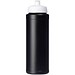 Baseline® Plus grip 750 ml Sportflasche mit Sportdeckel, schwarz/weiß