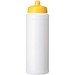 Baseline® Plus grip 750 ml Sportflasche mit Sportdeckel, weiß/gelb