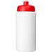 Baseline Recycelte Sportflasche, 500 ml, weiß/rot