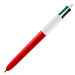 BIC® 4-Farb-Kugelschreiber, rot/weiß
