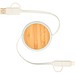 Chechia 100cm 5-in-1 Kabel aus recyceltem Kunststoff, einziehbar, für Datenübertragung und 45W Schnellladung mit Bambusdetails, weiss
