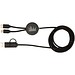 Chechia 150 cm 5-in-1 Kabel aus recyceltem Kunststoff für Datenübertragung und 27W Schnellladung mit Bambusdetails, schwarz