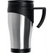 Doppelwandiger Thermobecher aus Edelstahl, 400 ml, grau