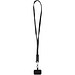 Franz 5 in 1 Lanyard Kabel aus recyceltem Kunststoff für Smartphones mit integrierter Datensynchronisierung und 65 W Schnellladefunktion, schwarz