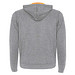 Fuji Kaputzensweatjacke Unisex, heather grau / Fluor Orange, M