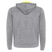 Fuji Kaputzensweatjacke Unisex, heather grau / Fluor Yellow, XL