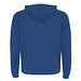 Fuji Kaputzensweatjacke Unisex, royalblau / Fluor Yellow, 2XL
