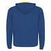 Fuji Kaputzensweatjacke Unisex, royalblau / Fluor Yellow, XL
