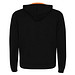 Fuji Kaputzensweatjacke Unisex, schwarz / Fluor Orange, S