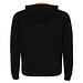 Fuji Kaputzensweatjacke Unisex, schwarz / Fluor Orange, XL