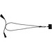 Funi 5 in 1 Lanyard Kabel aus recyceltem Kunststoff für Smartphones mit integrierter Datensynchronisierung und 100 W Schnellladefunktion, schwarz