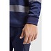 Sicherheits-Langarm-Poloshirt, XXXL, Marineblau/Neon-Gelb
