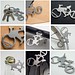 Geschenkartikel: ROMINOX® Key Tool Bicycle / Fahrrad (19 Funktionen) im Motiv-Mäppchen Werkzeug, silber