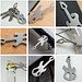 Geschenkartikel: ROMINOX® Key Tool Guitar / Gitarre (19 Funktionen) im Motiv-Mäppchen Werkzeug, silber