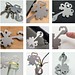 Geschenkartikel: ROMINOX® Key Tool Lucky Charm / Kleeblatt Glücksbringer (19 Funktionen) im Motiv-Mäppchen Werkzeug, silber
