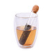 Glas-Teestab WHOLE FLAVOUR,braun, transparent