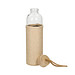 Glasflasche mit Hülle Natural, 0,7l, transparent