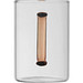 Glastasse mit farbigem Henkel, rot