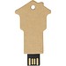 Haus USB-Stick 2.0 aus recyceltem Papier, Kraftpapier, 4GB