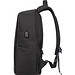 Hochwertiger Rucksack mit USB-Anschluss, schwarz