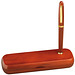 Holz-Schreib-Set/Stifthalter, blaue Mine, Gold