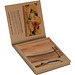 Holzbrett mit Käsemesser, braun