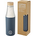 Hulan 540 ml Kupfer-Vakuum Isolierflasche mit Bambusdeckel, eisblau