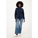 IQONIQ Elgon Quarter-Zip-Sweater aus rec. Baumwolle, navy blau, S