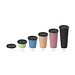 Kaffeebecher ToGo mit Deckel, 400 ml, raffiniertes rot/schwarz