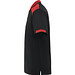 Kurzarm-Poloshirt Samurai in Farbkombination, XXXL, schwarz/rot