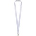 Lana Sublimation Lanyard aus recyceltem PET Kunststoff, weiss, 15mm