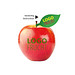 LogoFrucht Apfel rot - Kiwi + Apfelblatt