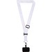Lyra Verstellbares Lanyard mit Telefonhalterung und Sublimationsdruck, schwarz